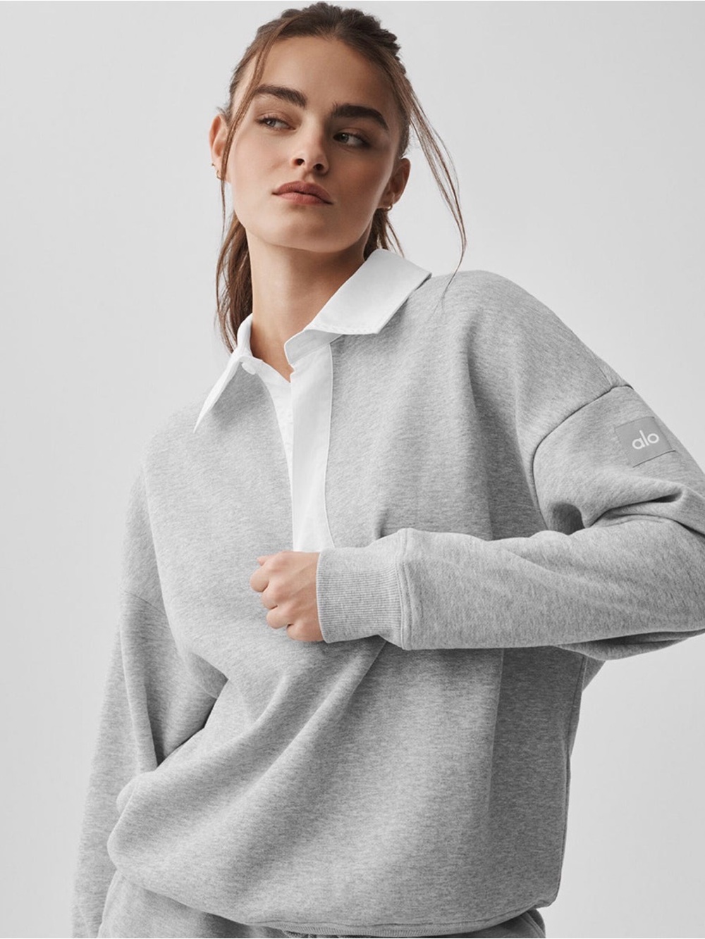 ALO Yoga Take It Easy Long Sleeve Collar Long Sleeve